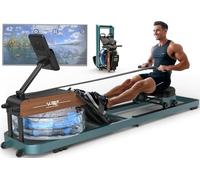 VOWVIT Vogatore,Vogatore Professionale per Casa,Vogatore Pieghevole con Resistenza ad Acqua, Vogatore con Monitor Bluetooth e Supporto Tablet Regolabile, Carico Massimo 160 kg