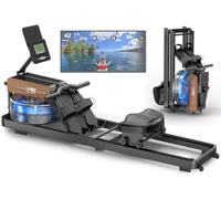 VOWVIT Vogatori Vogatore Professionale per Casa Pieghevole con Resistenza ad Acqua, Vogatore con Monitor Bluetooth e Supporto Tablet Regolabile, Carico Massimo 160 kg