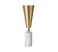 Vox Lampada Da Tavolo Grande Marmo Bianco E Ottone Opaco/Bianco