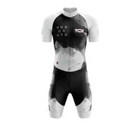 VOXCAUTQ Tuta da Triathlon a Maniche Corte da Uomo,Maglia da ciclismo da uomo manica corta Estivo Set,Body Ciclismo Uomo with Gel Pad per Nuoto/Corsa/Ciclismo (Typ-10,XXL)