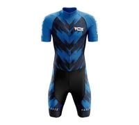 VOXCAUTQ Tuta da Triathlon a Maniche Corte da Uomo,Maglia da ciclismo da uomo manica corta Estivo Set,Body Ciclismo Uomo with Gel Pad per Nuoto/Corsa/Ciclismo (Typ-3,XXL)