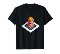 Voxel Art - Cuculo rosa con corona Maglietta