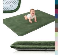 Voxirum Tappetino per Gattonare per Bambini, Tappeto per La Ameretta dei Bambini, Spessore 2 cm, Coperta Strisciante Tappeto Morbido per Bambini, Camera da Letto, Verde Oliva, 130 x 220 cm