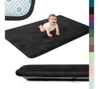 Voxirum Tappetino per Gattonare per Bambini, Tappeto per La Ameretta dei Bambini, Spessore 2 cm, Coperta Strisciante Tappeto Morbido per Bambini, Camera da Letto, Nero, 140 x 220 cm