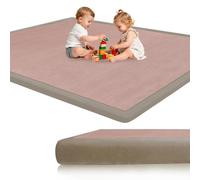 Voxirum Tappeto Gioco Bambini 2 CM Extra Spesso Tappeto Gioco Neonato Impermeabile Tummy Time Neonati Rosa 60 x 110cm