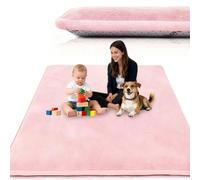 Voxirum Tappeto Gioco Bambini Acolchado 2 cm Extra Spesso, Antiscivolo, Ideale per Pavimenti e Box Neonato, Palestra Neonati, Tappeto Tummy Time Neonati, Rosa, 150 x 180 cm