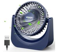 VOXON Ventilatore da Tavolo, Mini Ventilatore USB, Ventilatore Portatile, 5 Impostazioni di Velocità, Ventilatore Silenzioso, Ventilatore da Scrivania per Casa Ufficio Cucina (Senza Batteria)