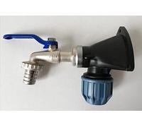 Voxtrade Disco Parete PE 25mm per Tubo PE 25mm con Rubinetto 3/4"