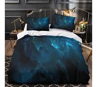 VOXYTMLWG Cosmic Nebula Set Di Copripiumino microfibra traspirante stampa di 3D 3 Pezzi con federa Dark Space copripiumino ultra morbido e traspirante for coppie Double（200x200cm）