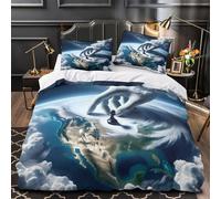 VOXYTMLWG Global Strategy Set Di Copripiumino stampa 3D con federa per cuscini 3 Pezzi microfibra traspirante Fantasia Digital copripiumino morbido e comodo for ragazzi Single（140x200cm）