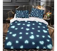 VOXYTMLWG Glowing Hes Set Di Copripiumino microfibra morbida 3 Pezzi stampa 3D con cerniera Night Sky Set Di Copripiumino con federa ultra morbido for adolescenti King（220x240cm）