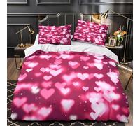 VOXYTMLWG He Lights Set Di Copripiumino morbida microfibra 3 Pezzi stampa 3D con federa soft Romantic Set Di Copripiumino cerniera ariosa morbido for ragazze Single（135x200cm）
