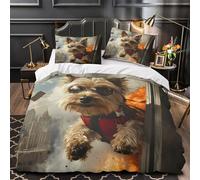 VOXYTMLWG Hero Dog Flying Set Di Copripiumino morbida microfibra 3 Pezzi stampa di 3D con federa Action Coon Set Di Copripiumino con federa per cuscini traspirante for ragazzi Single（135x200cm）