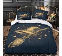 VOXYTMLWG Strega Hat Copripiumino 3 Pezzi stampa 3D morbida microfibra con cerniera nascosta Fantasia Set Di Copripiumino con federa ultra traspirante for adulti Double（200x200cm）
