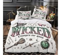 VOXYTMLWG Wicked Set Di Copripiumino morbida microfibra 3 Pezzi stampa di 3D con federa Fantasia Set Di Copripiumino con federa per cuscini traspirante ultra morbido for adulti Super king（260x220cm）