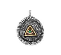 VOYADE S925 Argento Sterling Ciondolo Irregolare in Ardesia, Collana Vintage in Argento Sterling Per Uomo,Argento,Single Pendant