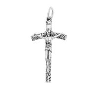 VOYADE S925 Ciondolo A Forma Di Croce in Argento Sterling, Collana Personalizzata Da Uomo in Argento Sterling Con Ciondolo in Argento Sterling,Argento,Single Pendant