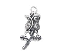 VOYADE S925 Ciondolo A Forma Di Rosa Vintage in Argento Sterling, Collana Versatile Personalizzata Da Donna in Argento Sterling,Argento,Pendant + Chain 60cm