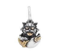 VOYADE S925 Ciondolo A Forma Di Uovo Di Pixie in Argento Sterling, Collana Con Ciondolo in Argento Sterling Personalizzata Da Uomo E Da Donna, Versatile E Alla Moda,Argento,Pendant + Chain 50cm