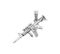 VOYADE S925 Ciondolo Del Fuciliere Automatico in Argento Sterling, Collana Personalizzata in Argento Sterling Con Ciondolo Alla Moda Hundred,Argento,Single Pendant