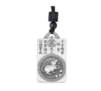 VOYADE S925 Sterling Silver Zodiac Otto Fatal Buddha Pendant, Retro Fashion Versatile Sterling Silver Pendant Collana Per Gli Uomini E Le Donne,Argento,Single Pendant