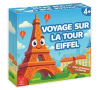 Voyage sur la Tour Eiffel Jeu de Société Éducatif dès 4 Ans Apprendre à Compter Jeu de Plateau Enfants Famille 14 Jetons Croissants Pions Dé