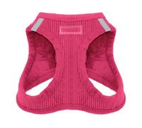 Voyager - Pettorina per cani in peluche, morbida peluche, pettorina per cani di piccola e media taglia di Best Pet Supplies - 1 velluto a coste fucsia, M (petto: 40,6-45,7 cm)