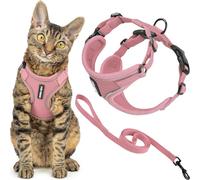 Voyager - Set di pettorina e guinzaglio per gatti a prova di fuga con cuciture riflettenti, manico in neoprene da 1,5 m, supporta gatti piccoli, medi e grandi, gattini da passeggio di Best Pet