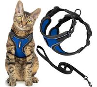 Voyager - Set di pettorina e guinzaglio per gatti a prova di fuga con cuciture riflettenti, manico in neoprene da 1,5 m, supporta gatti piccoli, medi e grandi, gattini da passeggio, by Best Pet
