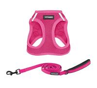 Voyager Step-in Air - Imbracatura in rete e guinzaglio riflettente per cani da 1,5 m, con manico in neoprene, per cuccioli di taglia piccola, media e grande di Best Pet Supplies - Set (fucsia), M