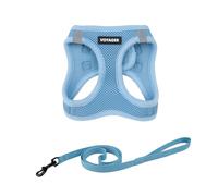 Voyager Step-in Air - Set di pettorina per gatti di taglia piccola e grande, adatta a tutte le stagioni, in rete, per gatti piccoli e grandi, colore azzurro, S (petto 35,6-40,6 cm)