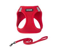 Voyager Step-in Air - Set di pettorina per gatti di taglia piccola e grande, adatta a tutte le stagioni, in rete, per gatti piccoli e grandi, colore rosso, M (petto 38-43,2 cm)