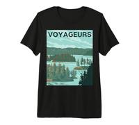 Voyageurs National Park Retro Rainy Lake Maglietta Premium