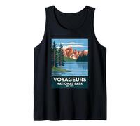 Voyageurs National Park Vintage Campeggio Escursionismo Uomo Donna Canotta