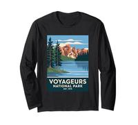 Voyageurs National Park Vintage Campeggio Escursionismo Uomo Donna Maglia a Manica
