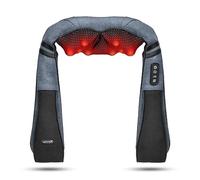 VOYOR-HEALTH massaggiatore schiena e collo, massaggiatore cervicale elettrico con rullo 4D, Riscaldamento a intensità regolabile portatile per corpo massaggiatore (Nero Scuro)