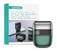 VOYOR Mini Rasoio Elettrico Portatile Rasoio Elettrico Barba e Capelli Rasoio Ricaricabile Per Guance, Collo e Capelli Mini Rasoio Lavabile per Uscire Viaggiare Rasoio a Lamina ER300 (Verde)