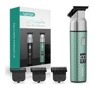 VOYOR Rasoio Elettrico Per Uomo, Depilatore Corpo Uomo Impermeabile, Tagliacapelli Con Pettini Regolabili, USB Ricaricabile, Rasoio Intimo Elettrico Per Viso, Braccia, Petto, Gambe HT310 (Verde)