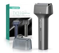 VOYOR Rasoio Elettrico Uomo, Secco e Umido Ricarica USB TX310 Grigio