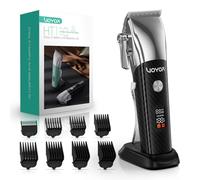 VOYOR Tagliacapelli Uomo Professionale-Regolabarba Elettrico e Tagliacapelli Senza Fili, Ricaricabile, IPX7 Impermeabile, Display LED, Per Uso Viso e Corpo HT110(Nero)