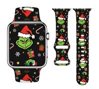 Vozehui Braccialetto natalizio per vacanze, compatibile con Apple Watch, 38 mm, 40 mm, 41 mm, 42 mm, 44 mm, 45 mm, 49 mm, da donna, per iWatch Series 11, 10, 9, 8, 7, 6, 5, 4, 3, 2, 1, SE Ultra, 44/45