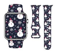 Vozehui Braccialetto natalizio per vacanze, compatibile con Apple Watch, 38 mm, 40 mm, 41 mm, 42 mm, 44 mm, 45 mm, 49 mm, da donna, per iWatch Series 11, 10, 9, 8, 7, 6, 5, 4, 3, 2, 1, SE Ultra, 44/45