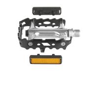 VP Pedali MTB Asse CrMo Corpo in Alluminio con Riflettori Nero/Argento