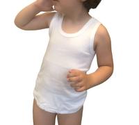 VP PINUCCIO VENEGONI Set 3 Canottiere Bambino Spalla Larga Made in Italy in Puro Cotone Mercerizzato Canotte Bambino Intimo Bimbo Ragazzo Abbigliamento Intimo Bimbi Vogatore Bambini
