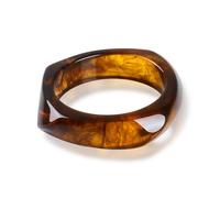 Vpanda Bracciale rigido spesso in acrilico da donna, in acetato di resina colorata, ampio gioiello dichiarazione, irregolare geometrico elasticizzato braccialetti per feste, Medium, Resina, Nessuna