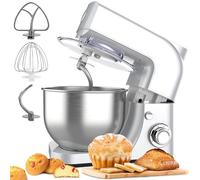 Vpcok Direct Impastatrice Mixer a 6 Velocità Con Ciotola in Acciaio, Frusta e Bacchette - Per Pane