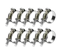 VPCPWTYZY Morsetto for tubo flessibile con bullone a T da 10 pezzi: morsetto for in acciaio inossidabile 304: for pressione turbo 34-91 mm: elemento di fissaggio for scarico catholic(51-57mm)