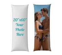 VPDTVK Cuscino per il corpo personalizzato, federa per cuscino per il corpo, design bifacciale, cuscini personalizzati con immagine, per compleanni, San Valentino, Natale, anniversari di matrimonio