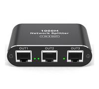 VPFET Switch Lan da 1 a 3 1000Mbps Splitter cavo ethernet Splitter di rete a 3 porte Switch Gigabit con cavo di alimentazione Type C Splitter Ethernet per Cat5 5e 6 7 8