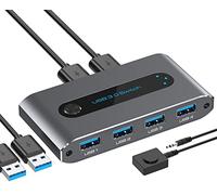 VPFET Switch USB 3.0 2 in 4 out KVM Switch 2 computer condividono 4 dispositivi USB 3.0 con cavo controller desktop